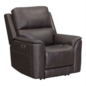 Pemberly Row Premium Zero Gravity Power Recliner Set of 2 in Brown