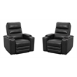 Pemberly Row Premium Zero Gravity Power Recliner Set of 2 in Black