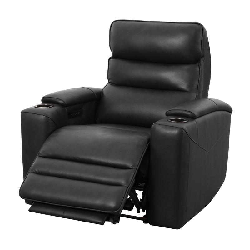 Pemberly Row Premium Zero Gravity Power Recliner Set of 2 in Black