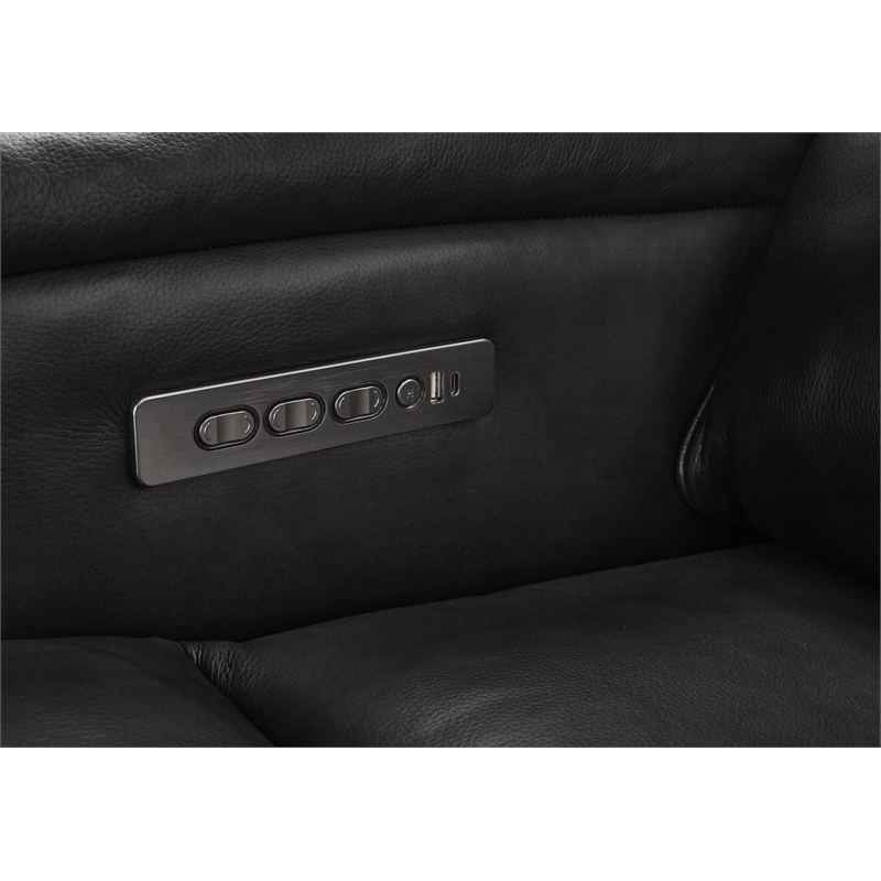 Pemberly Row Premium Zero Gravity Power Recliner Set of 2 in Black