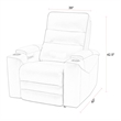 Pemberly Row Premium Zero Gravity Power Recliner Set of 2 in Black