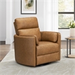 Pemberly Row Power Swivel Glider Recliner in Vintage Caramel