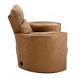 Pemberly Row Power Swivel Glider Recliner in Vintage Caramel