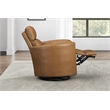 Pemberly Row Power Swivel Glider Recliner in Vintage Caramel