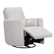 Pemberly Row Manual Swivel Glider Recliner Set of 2 in White