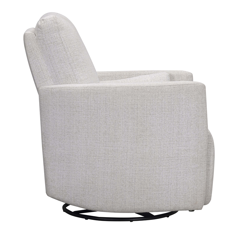 Pemberly Row Manual Swivel Glider Recliner Set of 2 in White