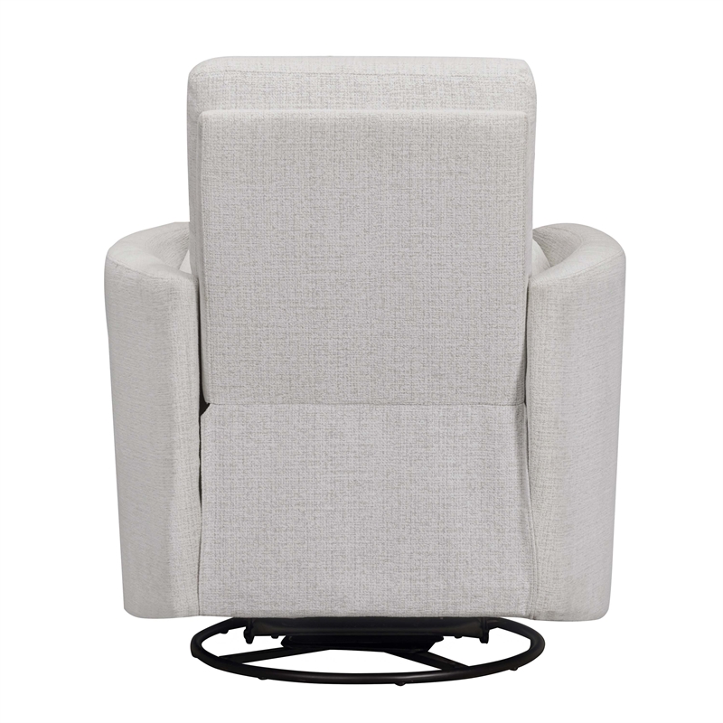 Pemberly Row Manual Swivel Glider Recliner Set of 2 in White