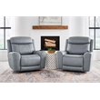 Pemberly Row Power Lift Recliner with Heat Massage Set of 2 in Evening