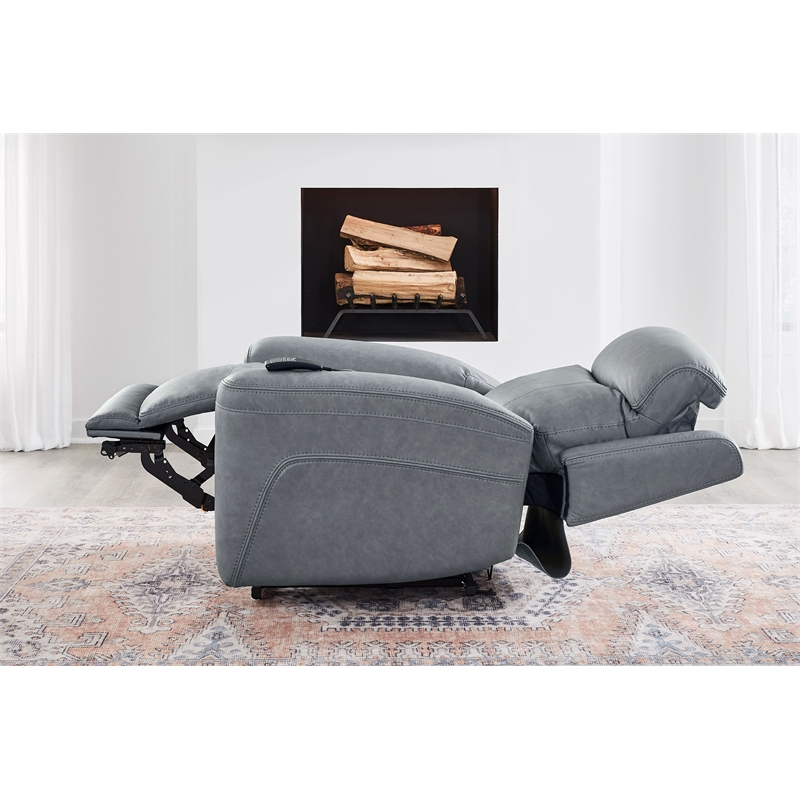 Pemberly Row Power Lift Recliner with Heat Massage Set of 2 in Evening