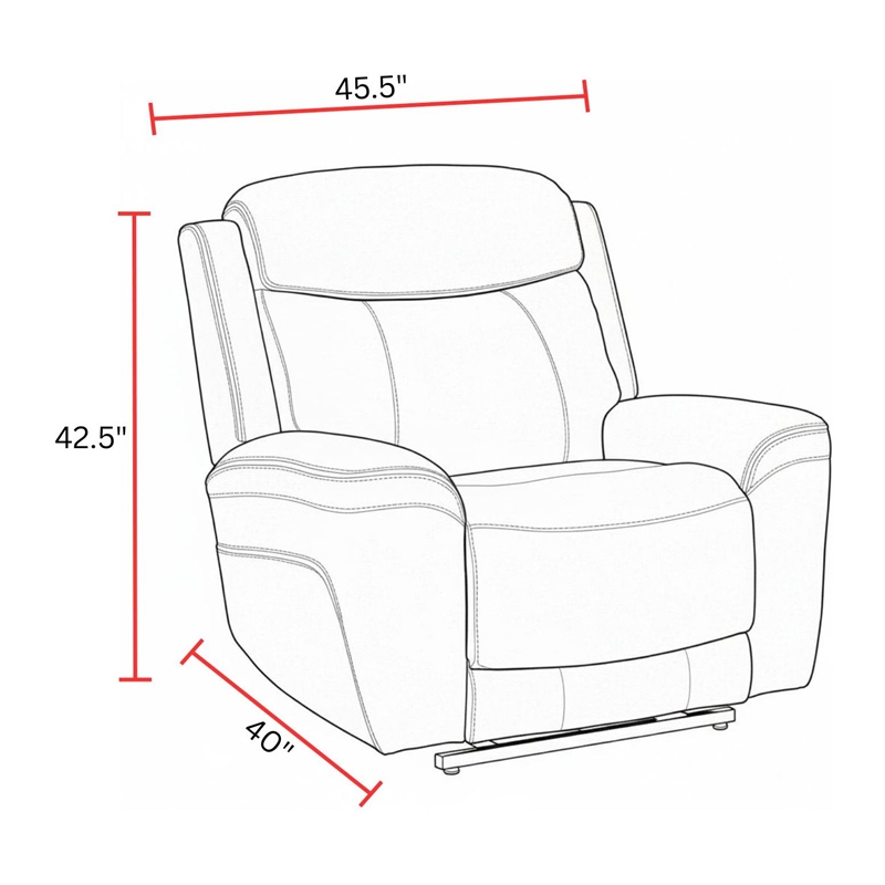 Pemberly Row Power Lift Recliner with Heat Massage Set of 2 in Evening