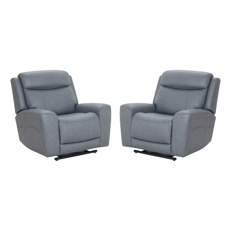 Pemberly Row Power Lift Recliner with Heat Massage Set of 2 in Evening