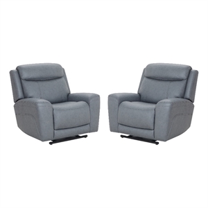 Pemberly Row Power Lift Recliner with Heat Massage Set of 2 in Evening