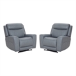 Pemberly Row Power Lift Recliner with Heat Massage Set of 2 in Evening