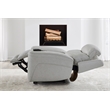 Pemberly Row Power Lift Recliner with Heat Massage Set of 2 in Granite
