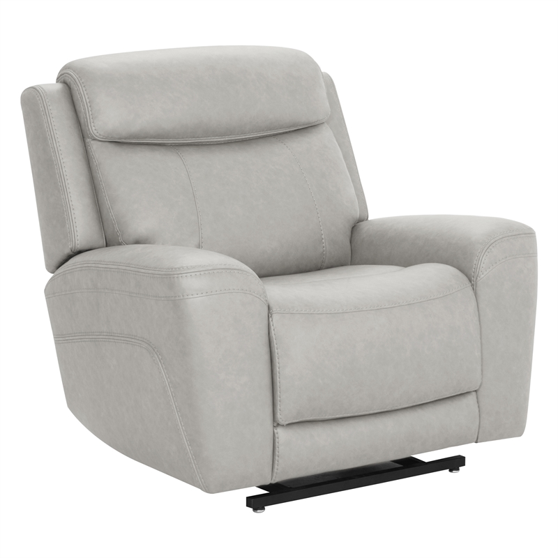 Pemberly Row Power Lift Recliner with Heat Massage Set of 2 in Granite