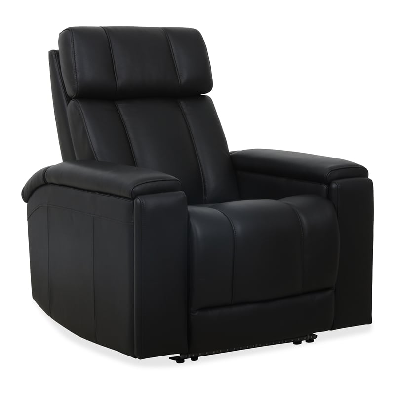 Pemberly Row Zero Gravity Power Recliner with Storage in Black