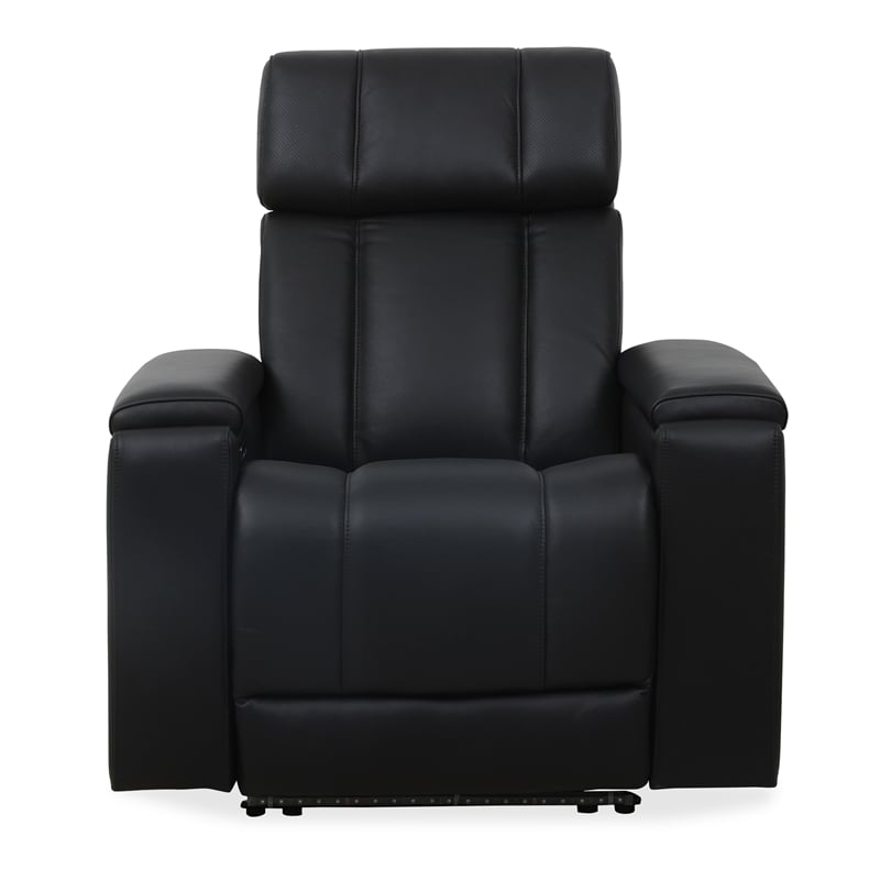 Pemberly Row Zero Gravity Power Recliner with Storage in Black