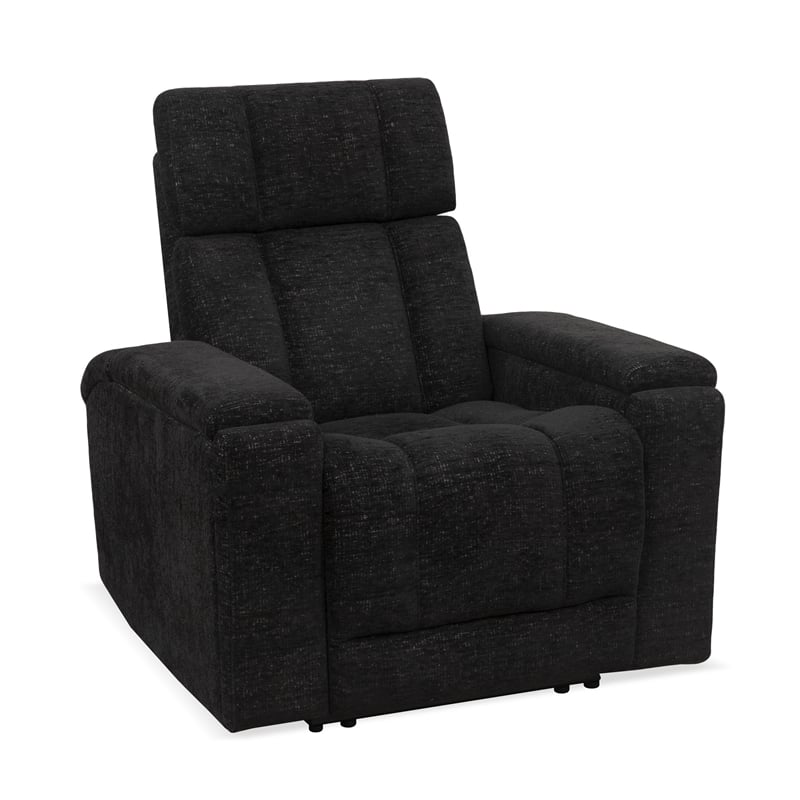 Pemberly Row Ebony Zero Gravity Power Recliner with Solid Frame