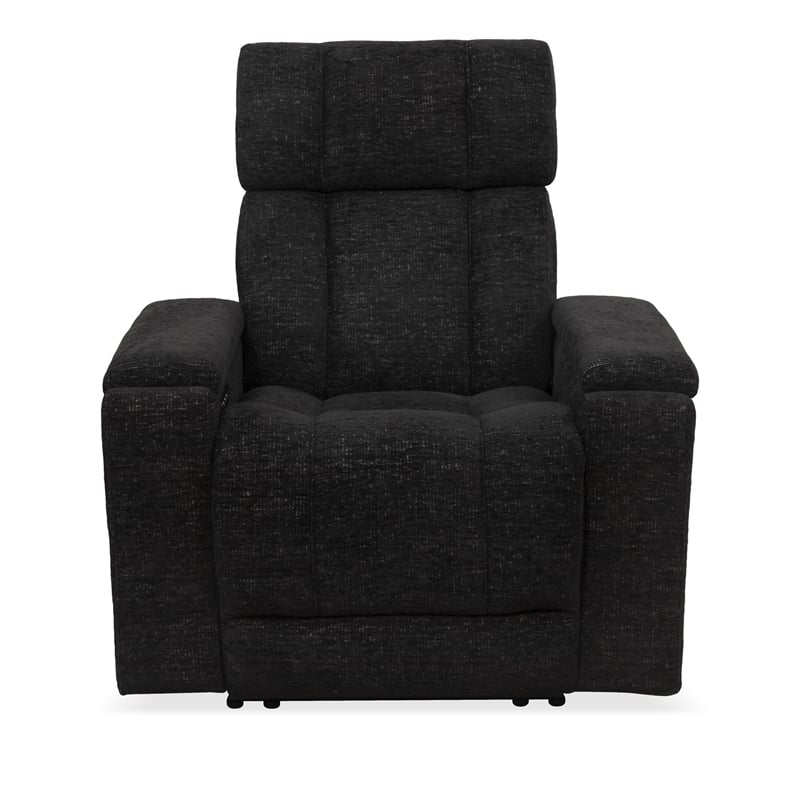 Pemberly Row Ebony Zero Gravity Power Recliner with Solid Frame