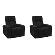 Pemberly Row Premium Ebony Zero Gravity Power Recliner Set of 2