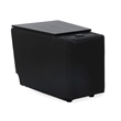 Pemberly Row Black Zero Gravity Power 2 Seat Home Theater Seating with Wedge