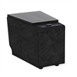 Pemberly Row Ebony Zero Gravity Power 2 Seat Home Theater Seating with Wedge