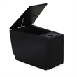 Pemberly Row Black Zero Gravity Power 3 Seat Home Theater Seating with 2 Wedges