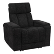Pemberly Row Ebony Zero Gravity Power 3 Seat Home Theater Seating with 2 Wedges