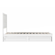 Pemberly Row Twin XL Platform Bed with Footboard and Drawers in White