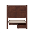 Pemberly Row Twin XL Platform Bed with Footboard and Drawers in Walnut