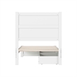 Pemberly Row Twin Platform Bed with Footboard and Drawers in White