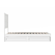 Pemberly Row Twin Platform Bed with Footboard and Drawers in White