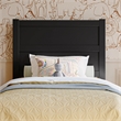 Pemberly Row Twin Platform Bed with Footboard and Drawers in Black