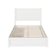 Pemberly Row Full Platform Bed with Footboard and Drawers in White