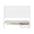 Pemberly Row Full Platform Bed with Footboard and Drawers in White