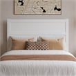 Pemberly Row Full Platform Bed with Footboard and Drawers in White