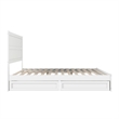 Pemberly Row King Platform Bed with Footboard and Drawers in White