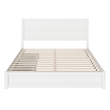 Pemberly Row King Platform Bed with Footboard and Drawers in White