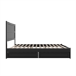 Pemberly Row King Platform Bed with Footboard and Drawers in Black