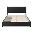 Pemberly Row King Platform Bed with Footboard and Drawers in Black