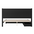 Pemberly Row King Platform Bed with Footboard and Drawers in Black