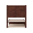 Pemberly Row Twin Platform Bed with Footboard and Twin Trundle in Walnut