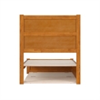 Pemberly Row Twin Platform Bed with Footboard and Twin Trundle in Light Toffee