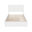 Pemberly Row Full Platform Bed with Footboard and Twin Trundle in White