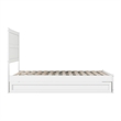 Pemberly Row Full Platform Bed with Footboard and Twin Trundle in White