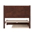 Pemberly Row Full Platform Bed with Footboard and Twin Trundle in Walnut