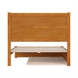 Pemberly Row Full Platform Bed with Footboard and Twin Trundle in Light Toffee