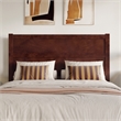 Pemberly Row Queen Platform Bed with Footboard and Twin XL Trundle in Walnut