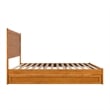 Pemberly Row King Wood Platform Bed with Footboard and Twin XL Trundle