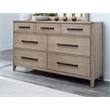 Pemberly Row Queen Bed with Dresser and Mirror in Light Toffee